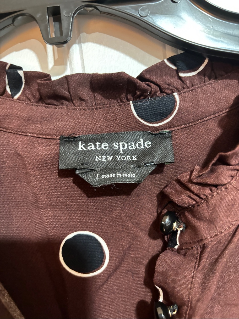 kate spade Brown Polka Dot Pleated Mini Skirt - Picture 5 of 6